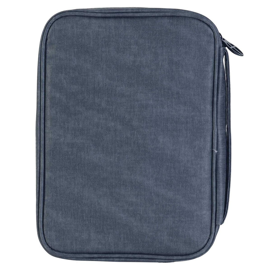 Bible Cover Blue & Tan With Cross LgPrnt by Dicksons, product view 2