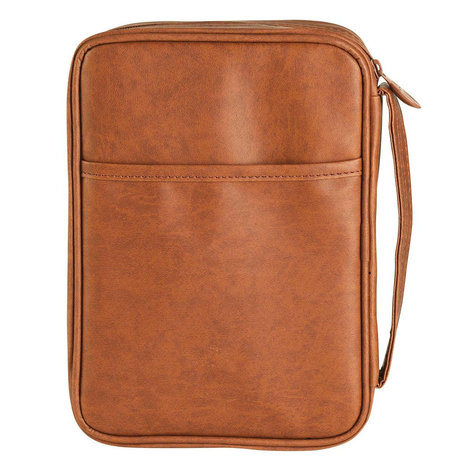 Full Armor of God Camel Brown Large Print Vinyl Zippered Bible Cover with Handle by Dicksons, product view 2