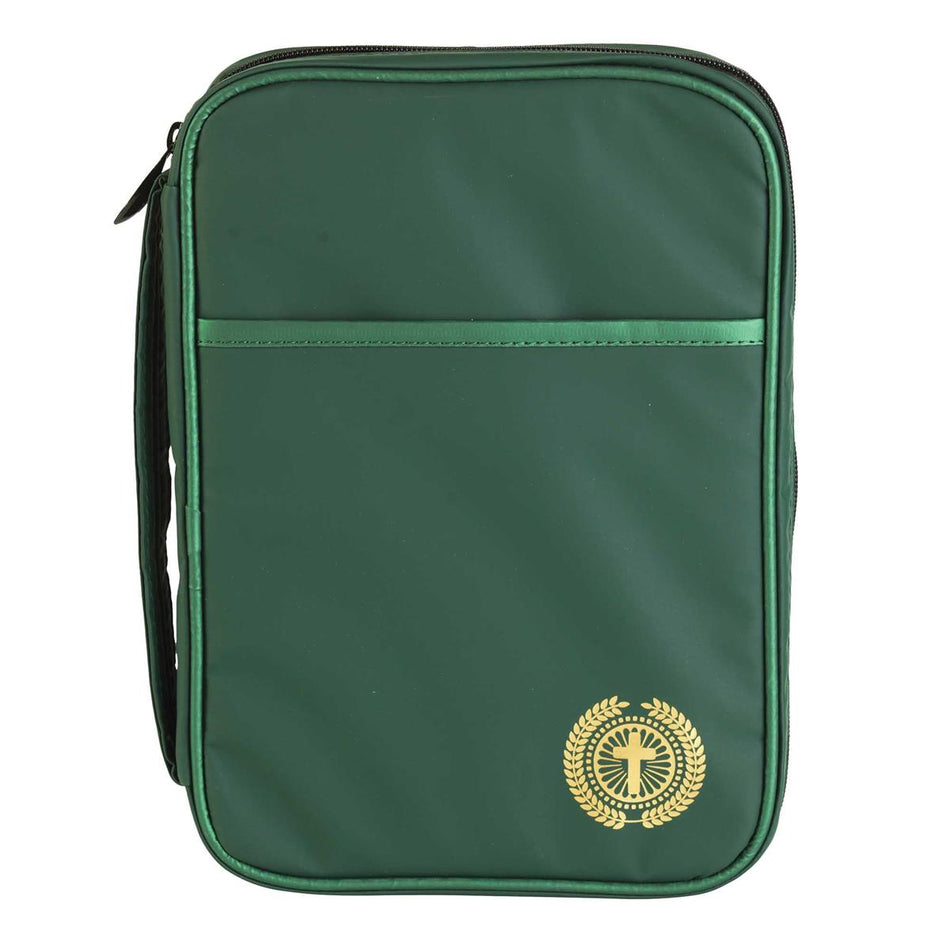 Bible Cover Green Cross Large Print by Dicksons