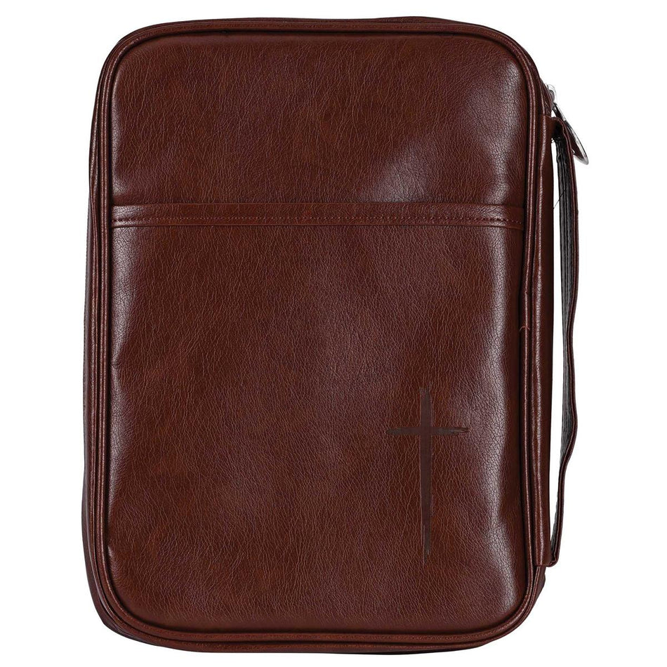 Bible Cover Rugged Cross Brown Large Print by Dicksons, product view 2