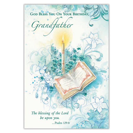 God Bless You on Your Birthday, Grandfather Card by Catholic Brands