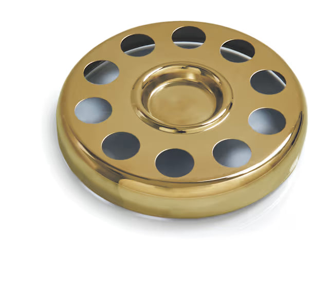 RemembranceWare Communion Bread Plate Insert  |  Stainless Steel  |  Brass‑Finish