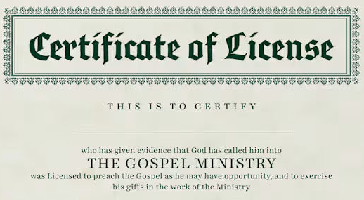 Certificate of License for Minister – Parchment | 8.5″×11″ Flat | Pack of 6