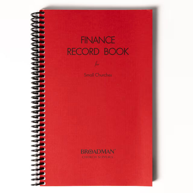 Finance Record Book for Small Churches | Comb‑Bound Ledger | Covers ~150 Members
