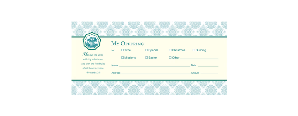 Envelope: My Offering - Bill-Size (Box of 100): Proverbs 3:9 (KJV)