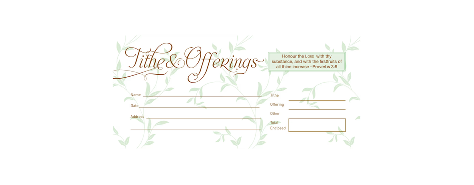 Envelope: Tithe and Offerings (Box of 52): Proverbs 3:9 (KJV)