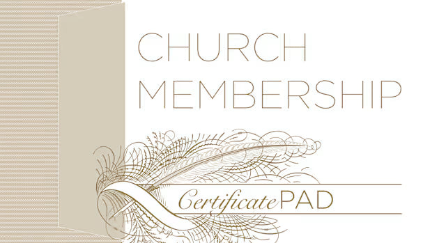 Church Membership Certificate Pad | Perforated 8″×6″ with Record Tab (KJV) | 26 Certificates