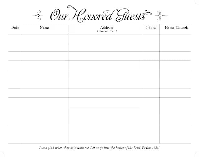 Church Guest Book – Large White Bonded Leather | Psalm 122:1 (KJV)