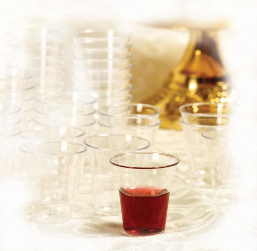 Disposable Plastic Communion Cups - 1 1/4" Tall, 1,000 Count