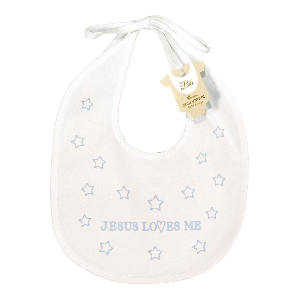 Baby Bib Jesus Loves Me Boy by Dicksons