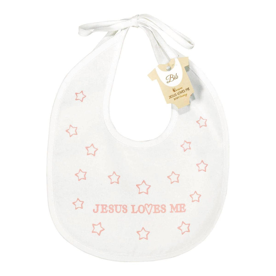 Baby Bib Jesus Loves Me Girl by Dicksons