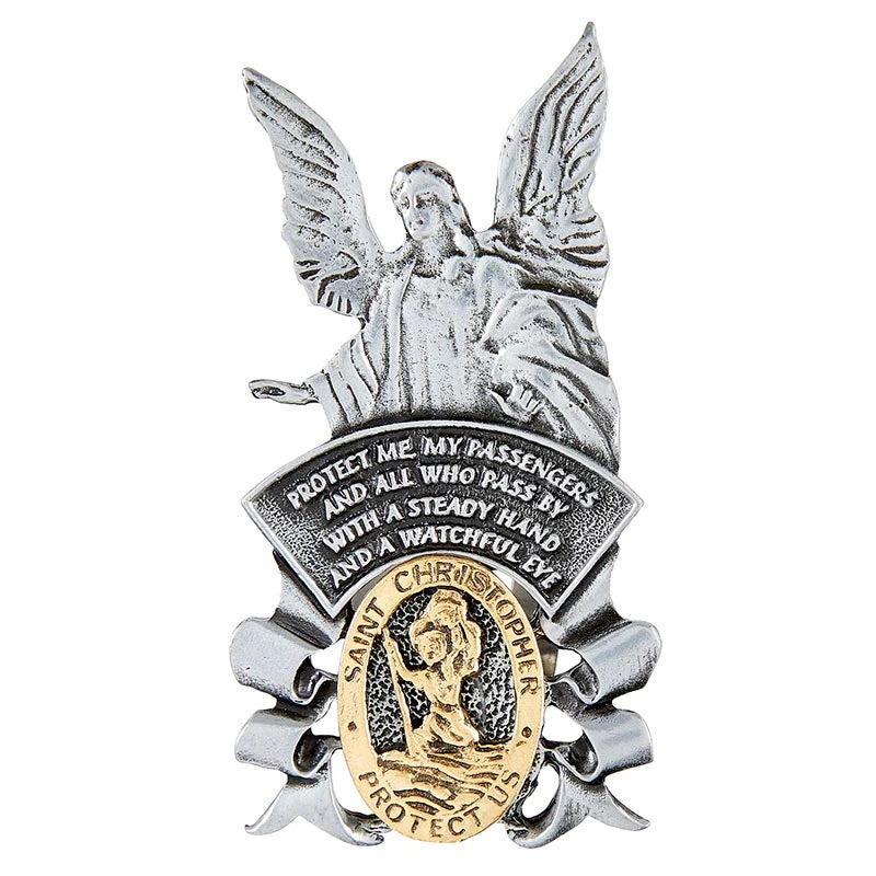 Saint Christopher/Guardian Angel Visor Clips