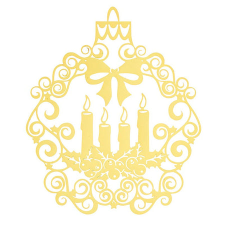 Brass Christmas Ornament - Advent, one of the items in the Brass Christmas Ornament Pair: Advent Candle and Reason for the Season. A photograph of the assembled set is pending.