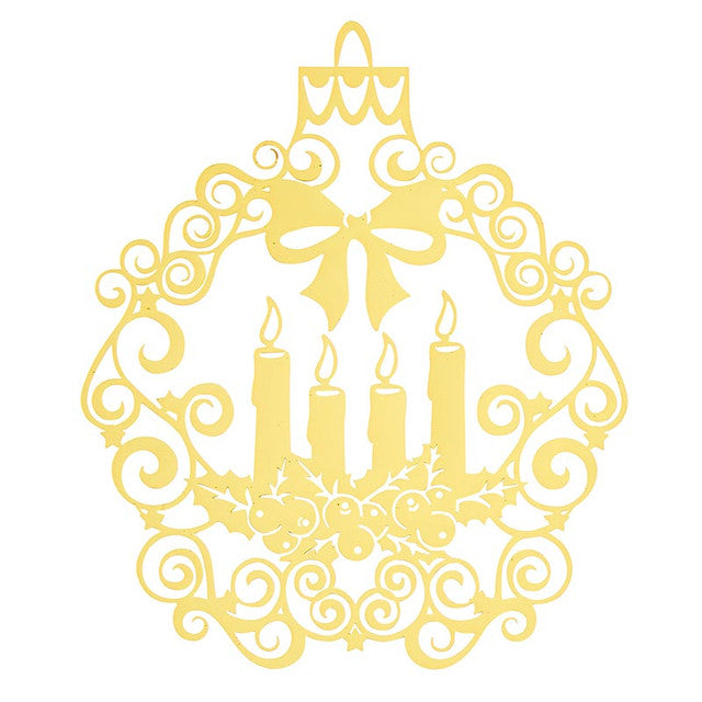 Brass Christmas Ornament - Advent, one of the items in the Brass Christmas Ornament Pair: Advent Candle and Reason for the Season. A photograph of the assembled set is pending.