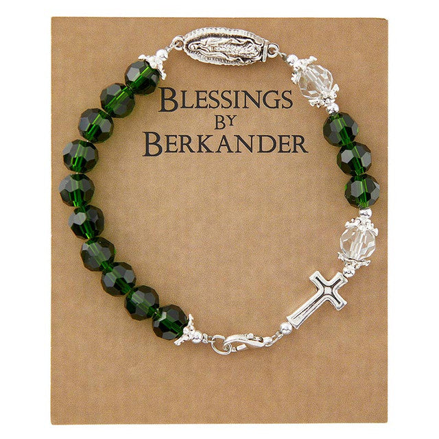 Green Our Lady of Guadalupe Bracelet