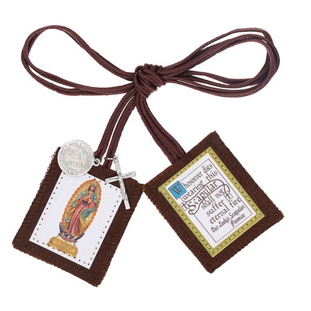 Michael Adams Brown Scapular - Our Lady of Guadalupe by Catholic Brands, product view 3