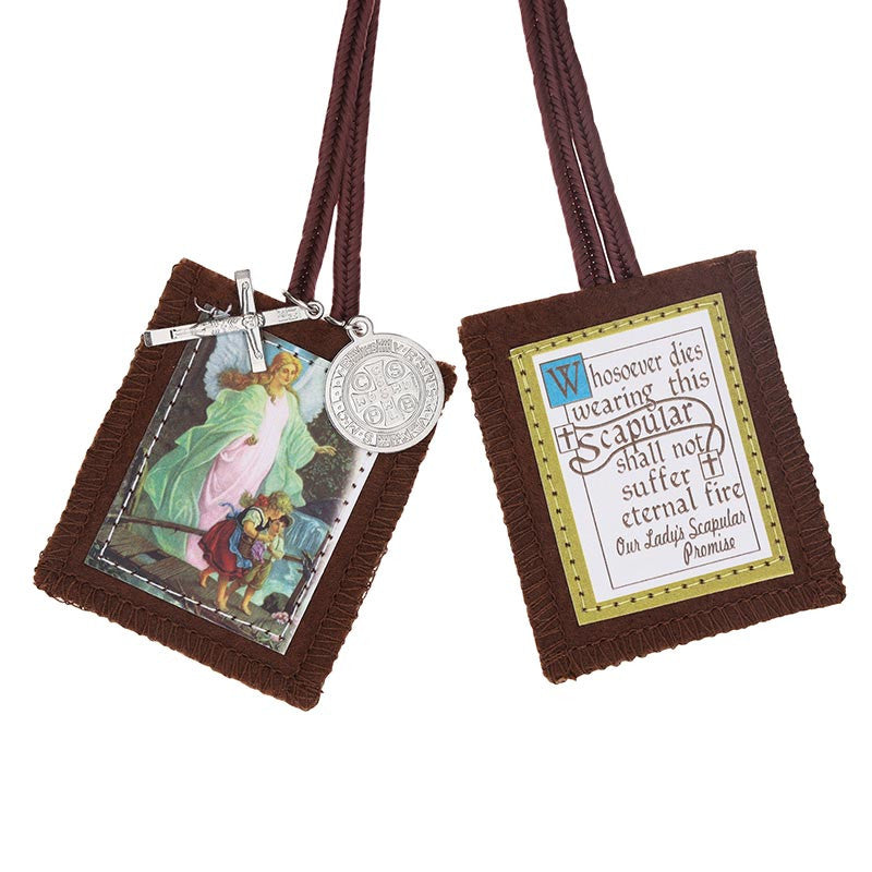 Michael Adams Brown Scapular - Guardian Angel