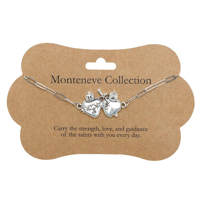 Clip Chain Bracelet - Sacred Hearts