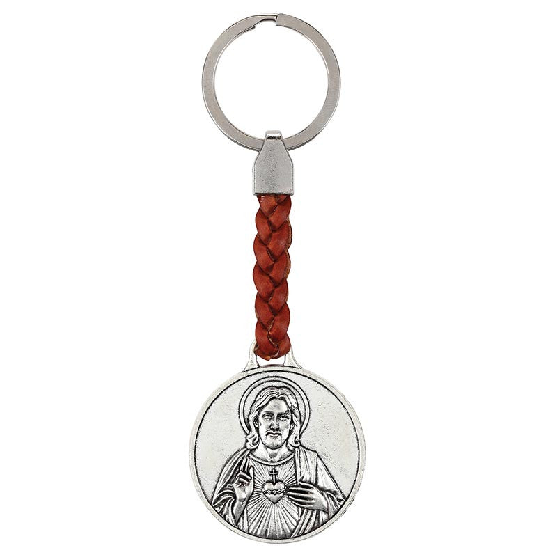 Braided Keychain - Sacred Hearts