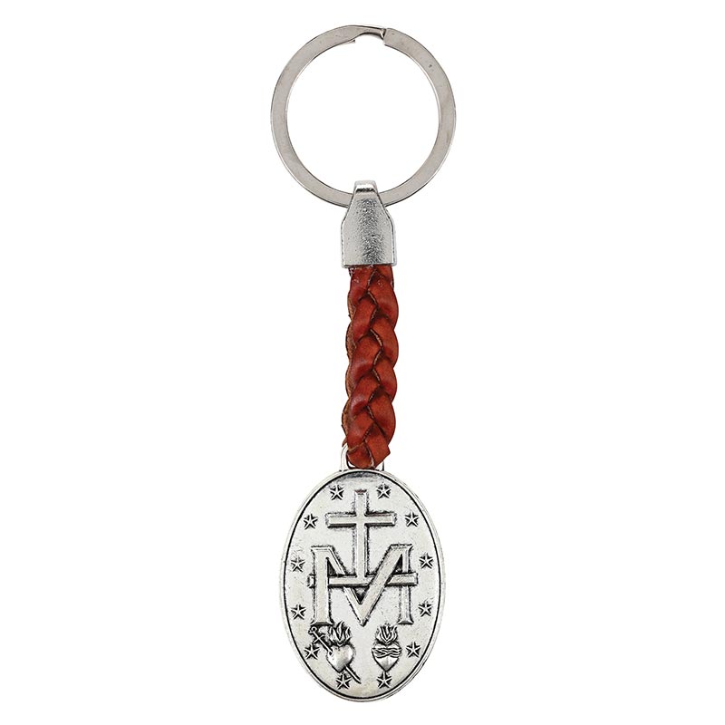 Braided Keychain - Miraculous Medal by Catholic Brands, product view 2