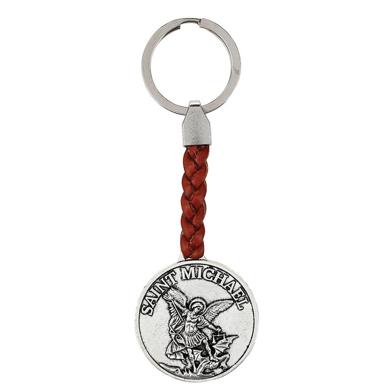 Braided Keychain - Saint Michael