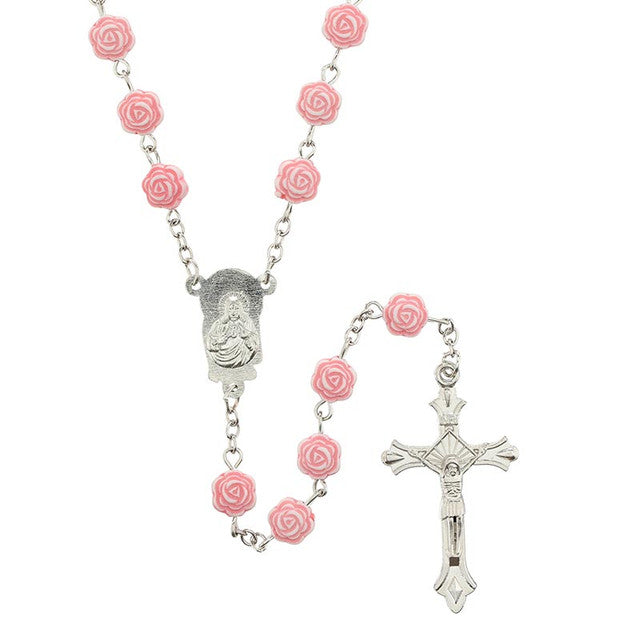 Pink Rosebud Rosary