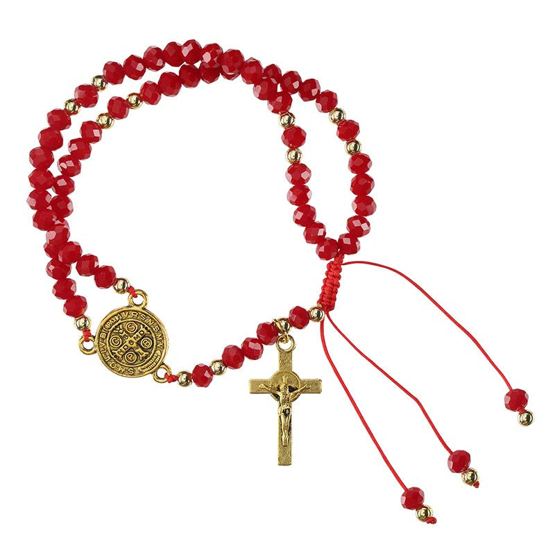 Saint Benedict Adjustable Bracelet - Red