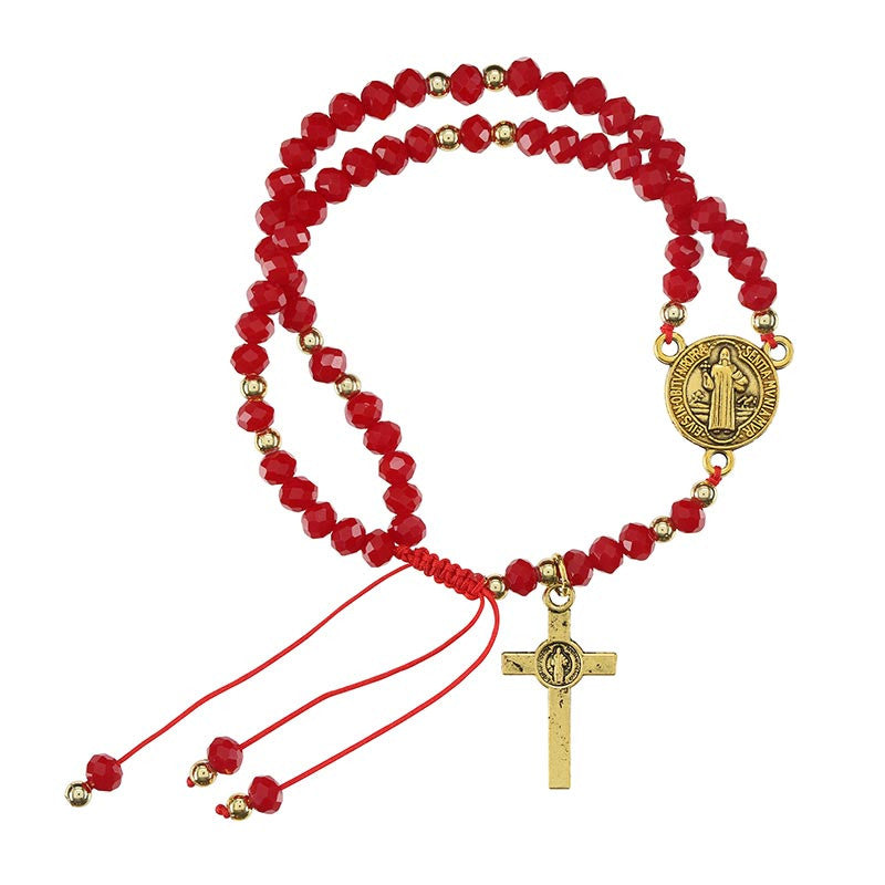 Saint Benedict Adjustable Bracelet - Red