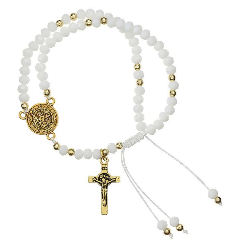 Saint Benedict Adjustable Bracelet - Crystal