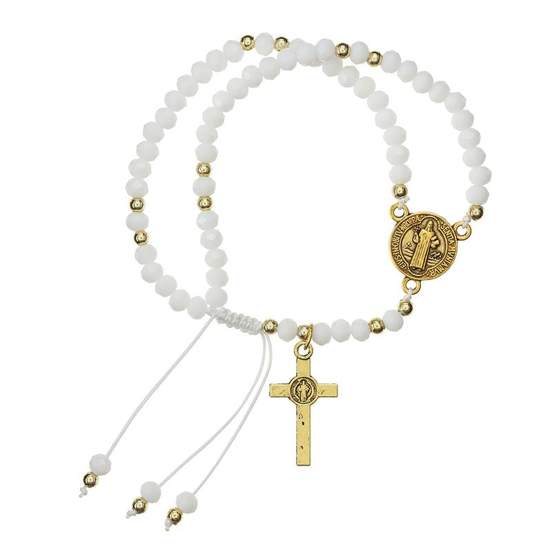 Saint Benedict Adjustable Bracelet - Crystal