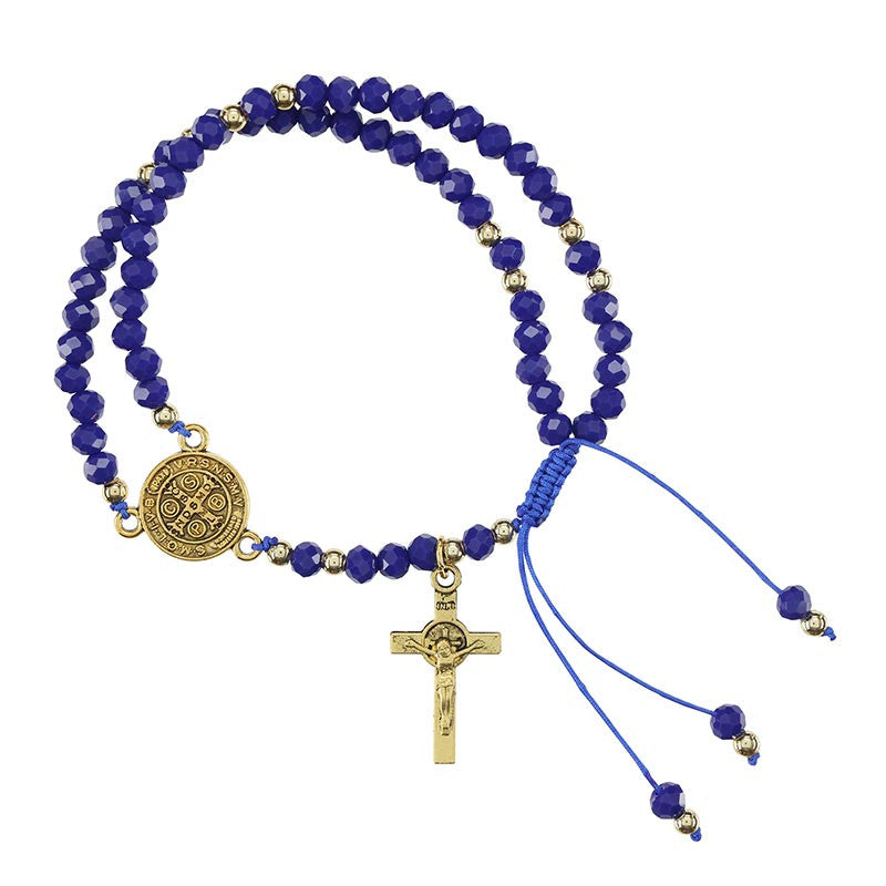 Saint Benedict Adjustable Bracelet - Sapphire