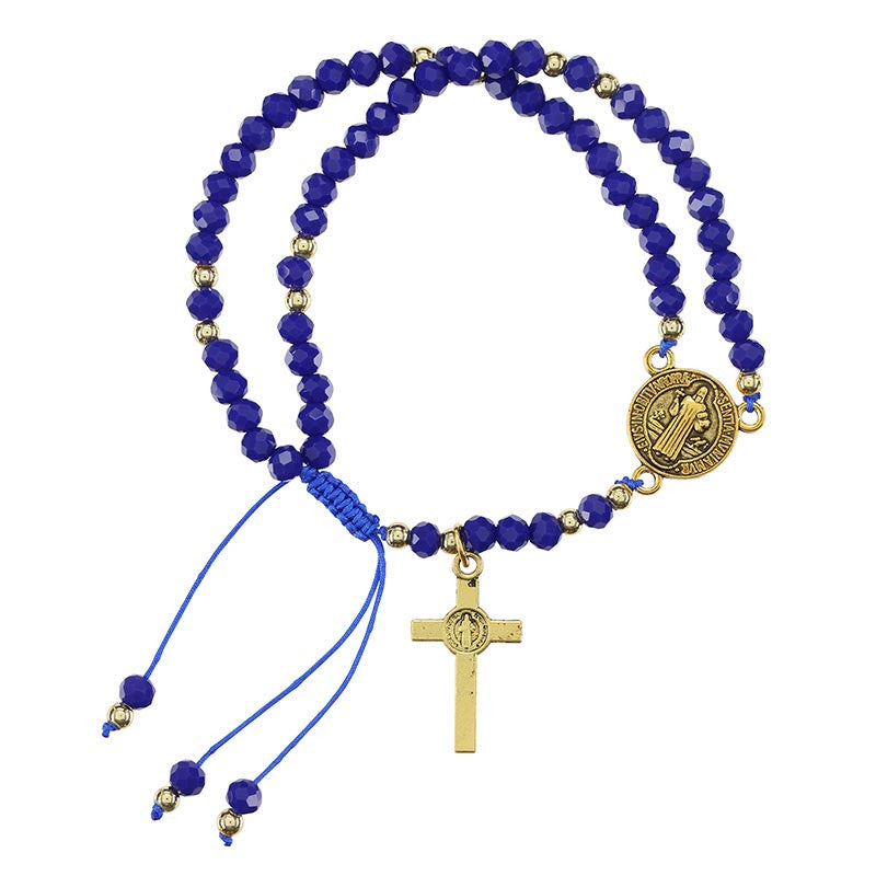 Saint Benedict Adjustable Bracelet - Sapphire