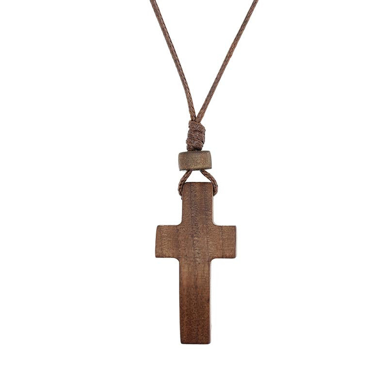 Wooden Cross Necklace
