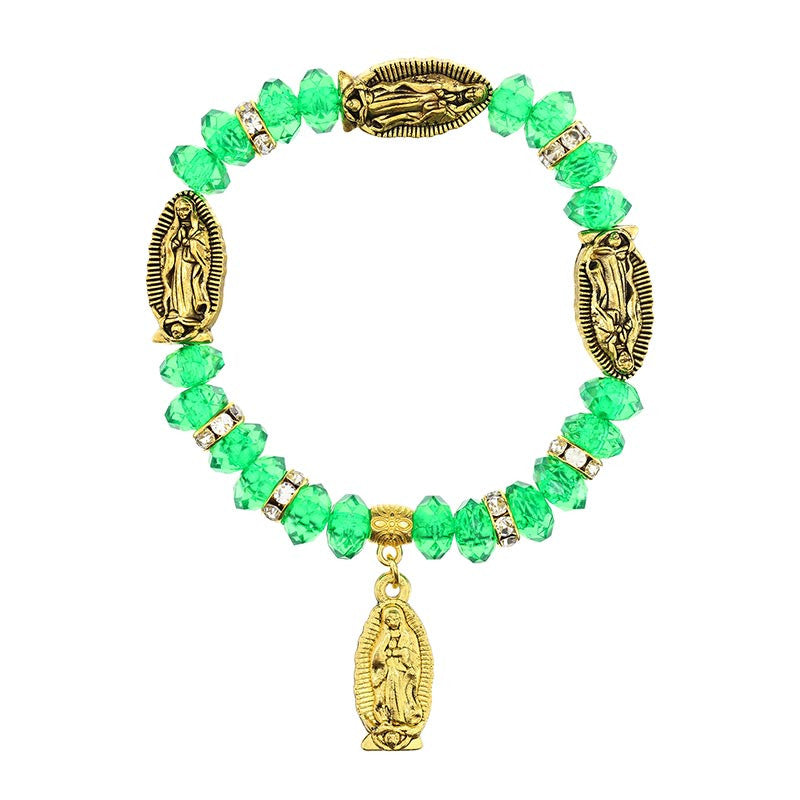 Our Lady Guadalupe Bracelet - Green
