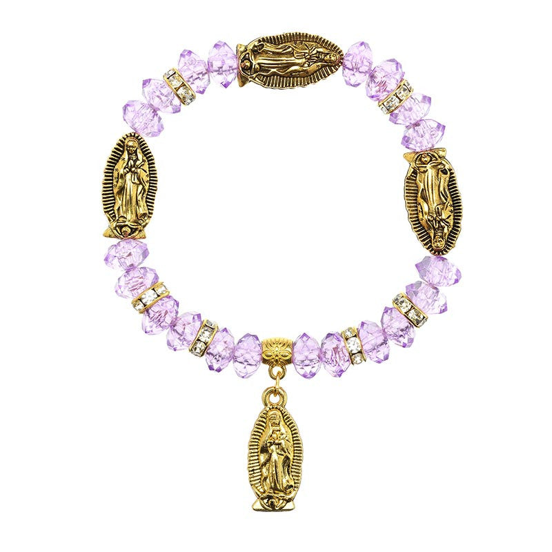 Our Lady Guadalupe Bracelet - Purple