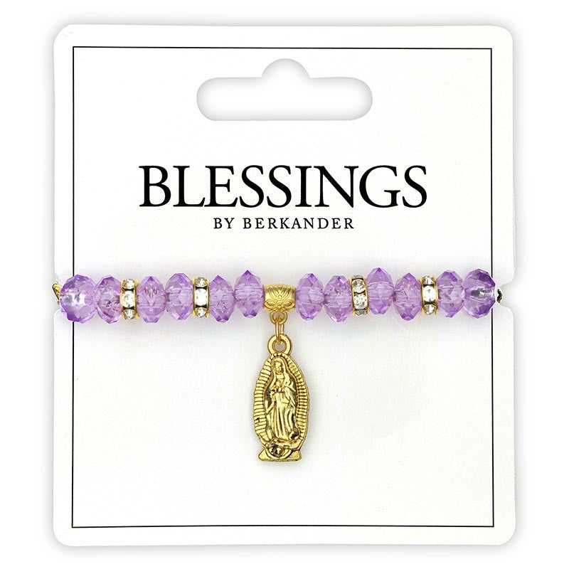 Our Lady Guadalupe Bracelet - Purple