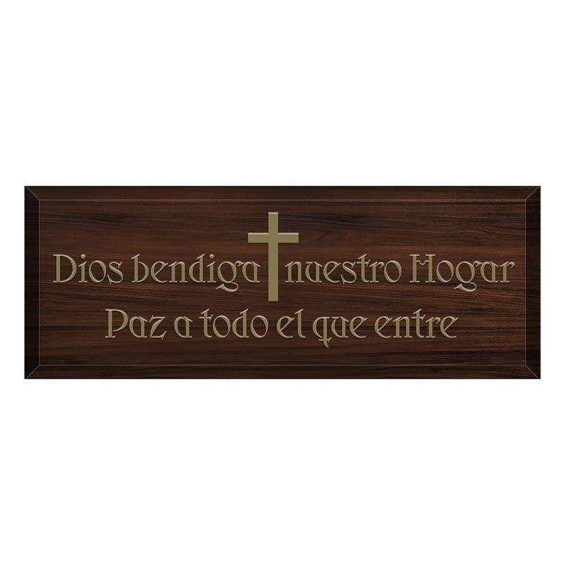 God Bless Our Home Plaque - Spanish-espanol