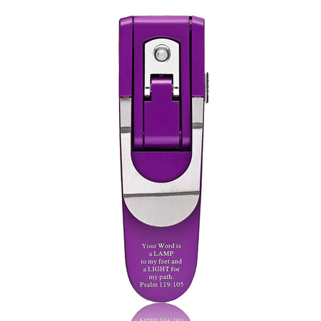 Purple Hydraulic Pop-Up Book Light – Psalm 119:105 by Christian Art Gifts