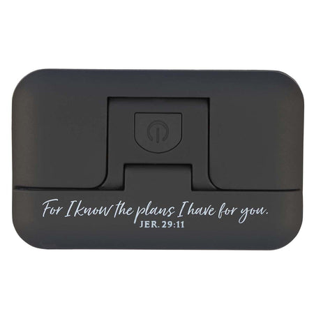 I Know the Plans Black Adjustable Clip-on Book Light - Jeremiah 29:11 by Christian Art Gifts