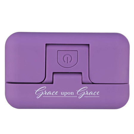 Grace Upon Grace Purple Adjustable Clip-on Book Light by Christian Art Gifts
