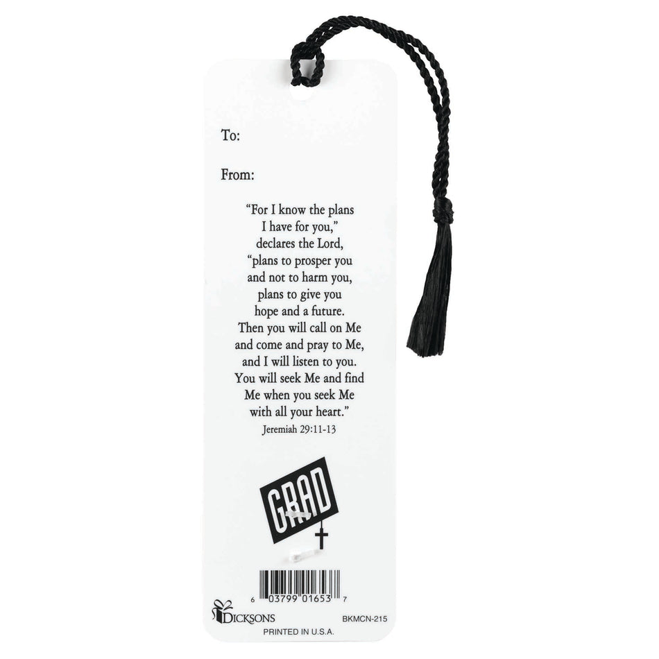ConGRADulations for I Know The Plans Tassel and Coin Decoration Black and White by Dicksons, product view 2