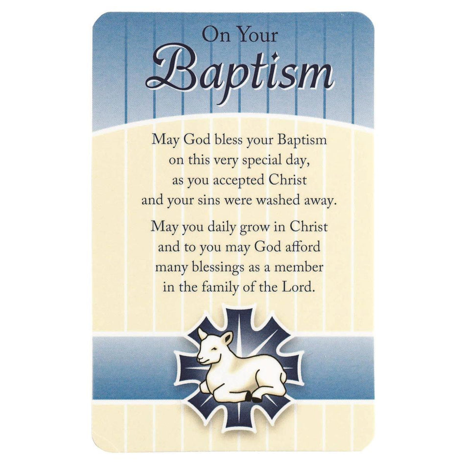 On Your Baptism Blue 4 x 2.5 Cardstock Inspirational Bookmarks Pack of 12 by Dicksons