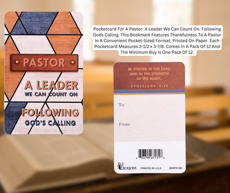 Pocketcard Pastor A Leader We Can Count by Dicksons, product view 3