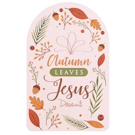 Pocketcard Autumn Leaves Jesus Does Not by Dicksons