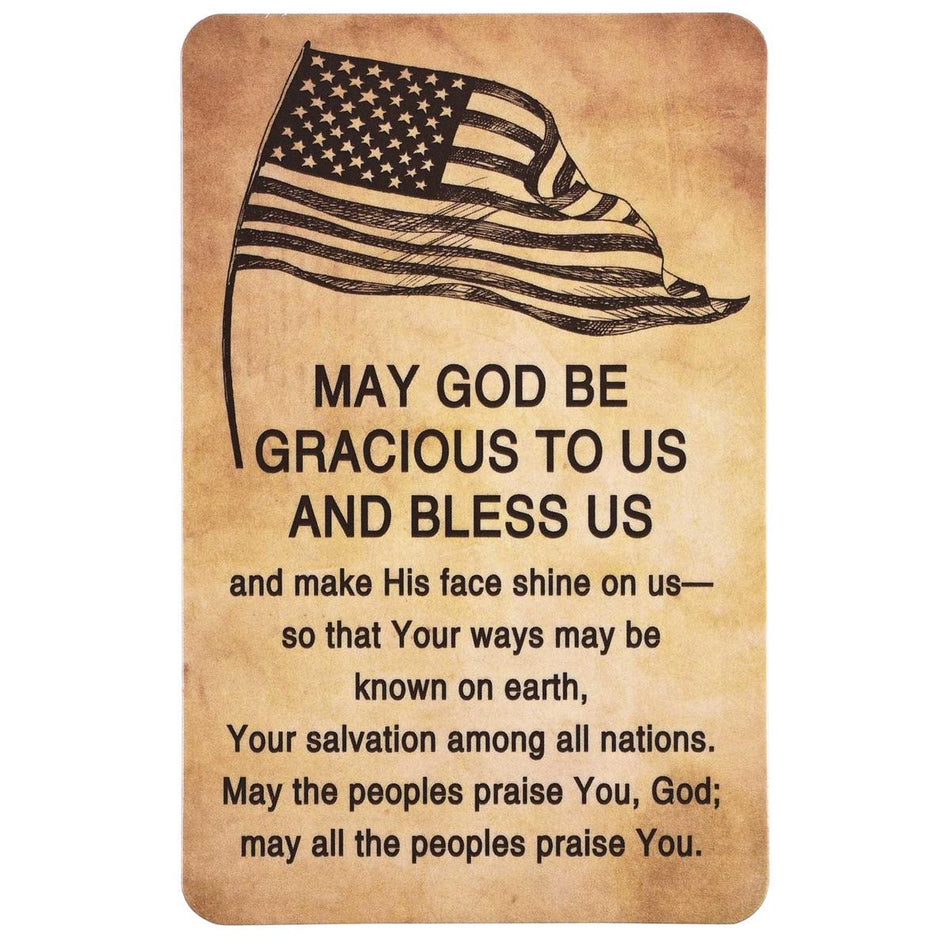 Pocketcard Patriotic May God Bless Us by Dicksons