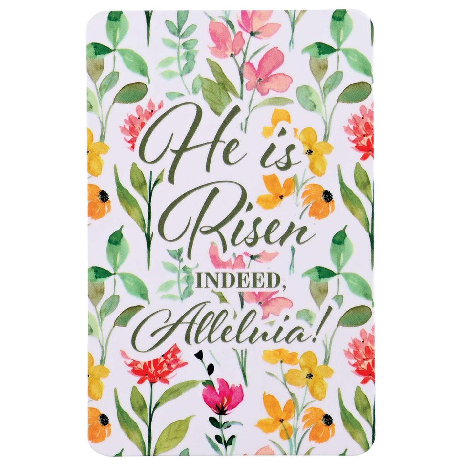 Pocketcard Floral He Is Risen Luke 24 by Dicksons