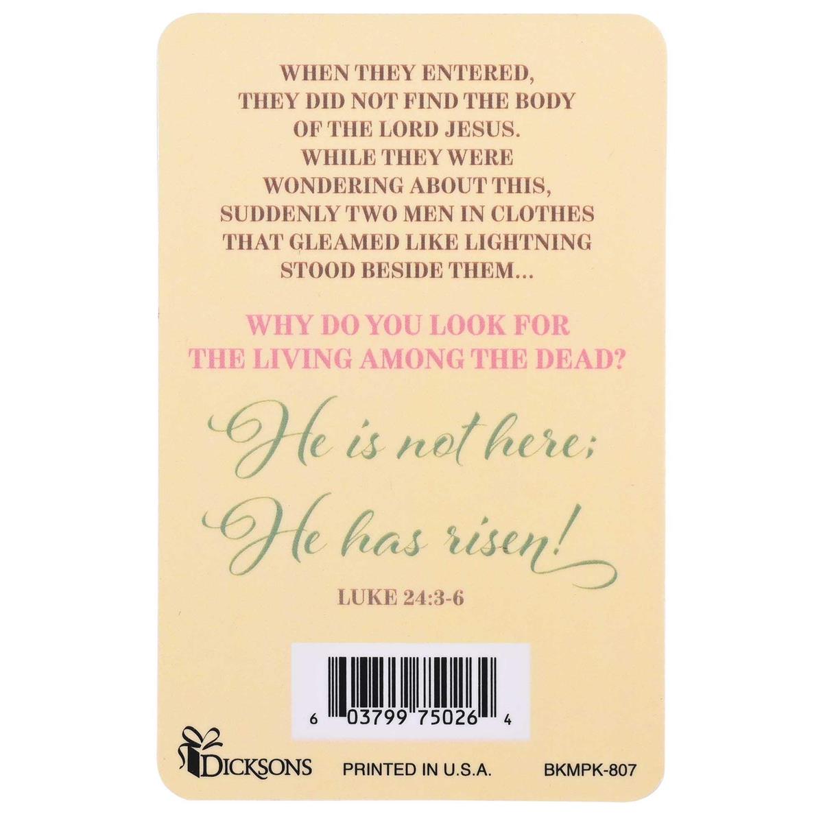 Pocketcard Floral He Is Risen Luke 24 by Dicksons, product view 2
