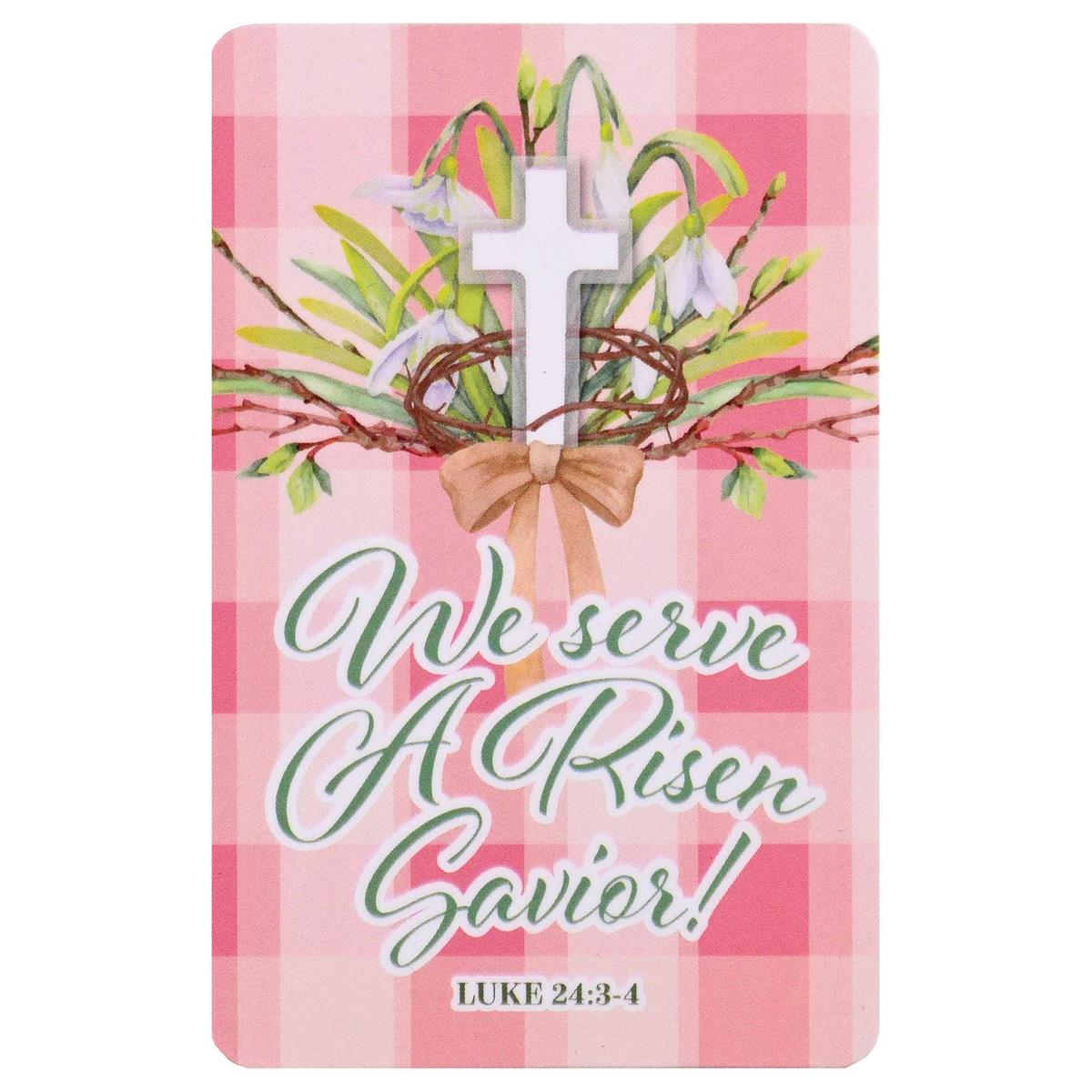 Pocketcard Floral He Is Risen Indeed by Dicksons