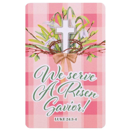 Pocketcard Floral He Is Risen Indeed by Dicksons
