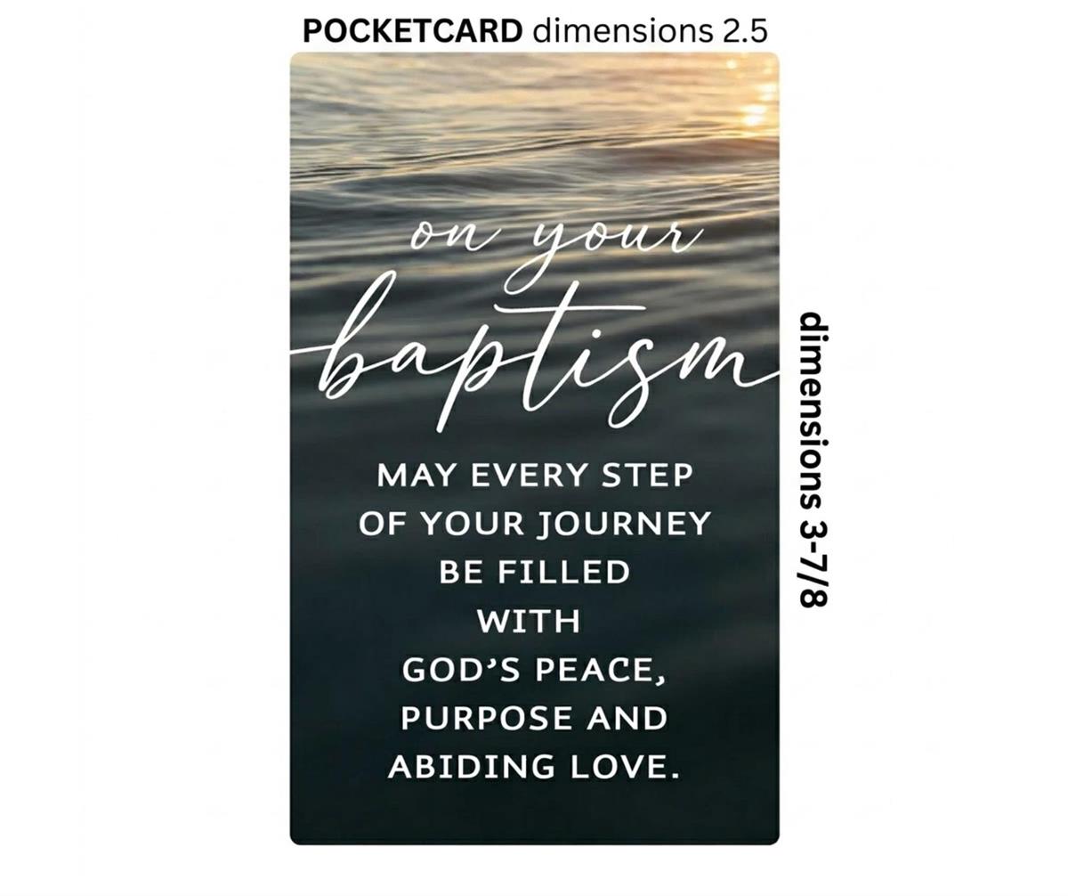 Pocketcard On Your Baptism by Dicksons, product view 3